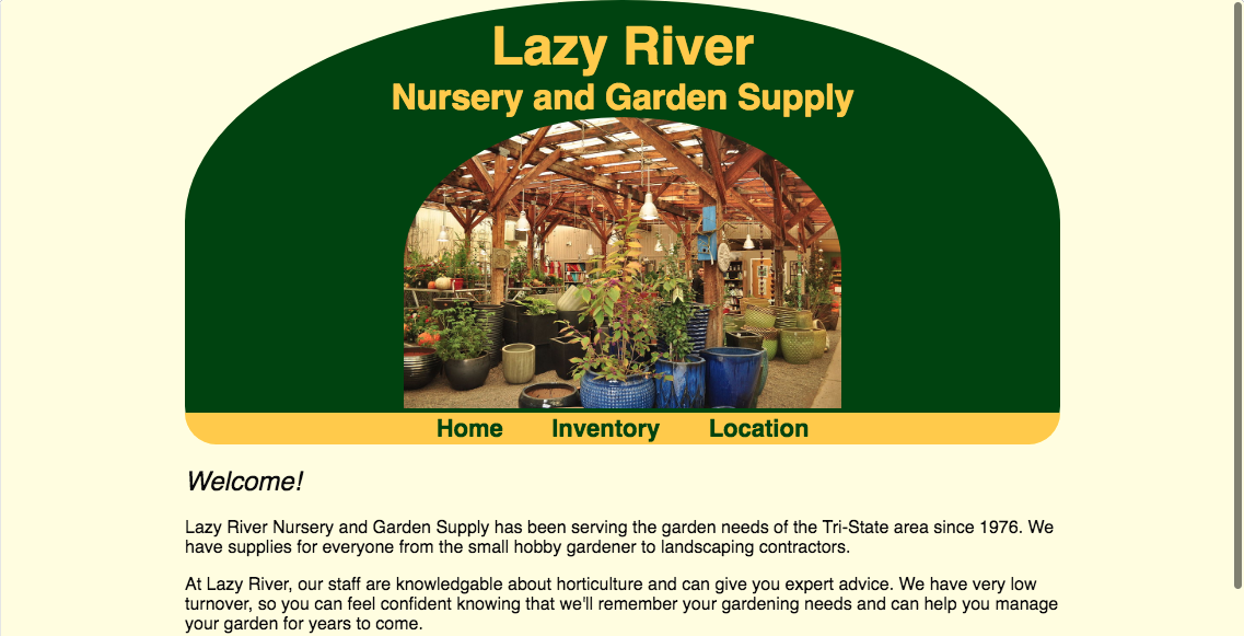 Screenshot of Lazy River site